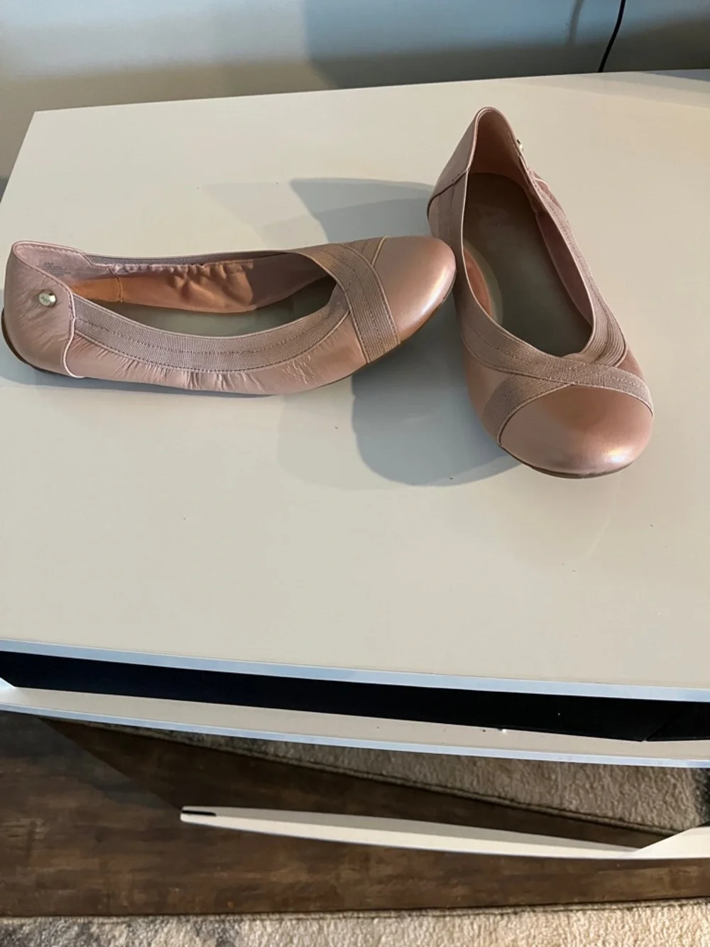 Anne Klein Sport Rose Gold Ballet Flats Comfortable Feminine Size 9‎
